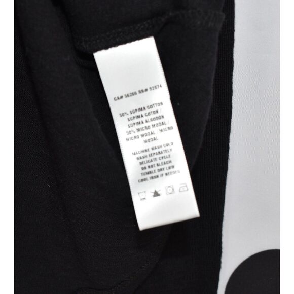 Splendid Nordstrom Crewneck Slub Jersey Tee Long Sleeves Black Size Small - Picture 7 of 9